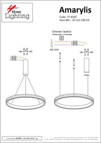 SE LED 100 AMARYLIS PENDANT CHROME Γ5