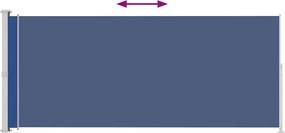 vidaXL Σκίαστρο Πλαϊνό Συρόμενο Βεράντας Μπλε 200 x 500 εκ.