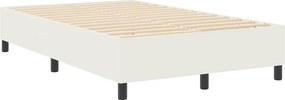 vidaXL Κρεβάτι πλατφόρμα Κρεμ 120 x 190 cm Υφασμάτινο Κορντουρά