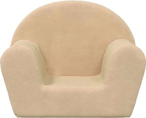 vidaXL Παιδικός καναπές Cream Soft Plush
