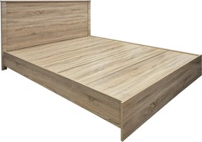 Κρεβάτι Athos pakoworld σε sonoma απόχρωση 160x200εκ