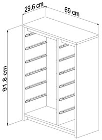 ΣΥΡΤΑΡΙΕΡΑ SANI HM18200.03 ΜΕΛΑΜΙΝΗ SONAMA-ΛΕΥΚΑ ΣΥΡΤΑΡΙΑ P.E. 69x29,6x91,8Υεκ. (1 Τεμμάχια)