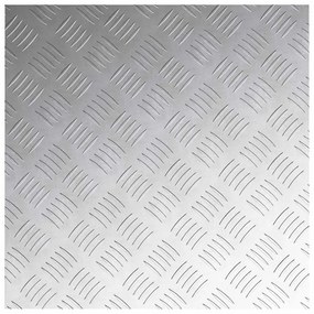 vidaXL Επιφάνειες Καρό 4 pcs Ασημί 50 x 50 cm Αλουμίνιο