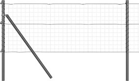 vidaXL Στύλος Περιφράξεων 52 pcs Γκρι 3,2 x 3,2 x 100 εκ