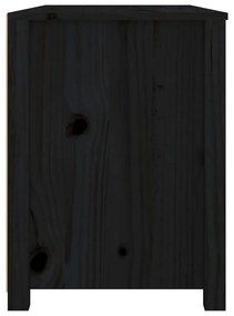 vidaXL Βοηθητικό Ντουλάπι Μαύρο 100x40x54 εκ. από Μασίφ Ξύλο Πεύκου