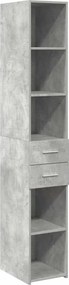 vidaXL Ντουλάπι Αποθήκευσης Στενό Γκρι 30x42,5x225 εκ. Επεξεργ. Ξύλο