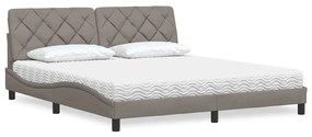 vidaXL Κρεβάτι Taupe 180x200 εκ. Υφασμάτινο