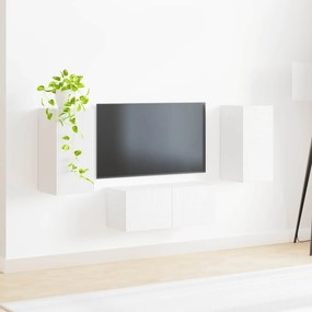 vidaXL Σετ επίπλου τηλεόρασης 6 τμχ. Λευκό Επεξεργασμένο Ξύλο