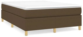 Πλαίσιο Κρεβατιού Boxspring Σκούρο Καφέ 140x190 εκ. Υφασμάτινο - Καφέ