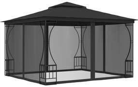 vidaXL Κιόσκι με Δίχτυα Ανθρακί 300 x 300 x 265 εκ.