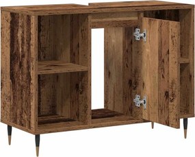 vidaXL Ντουλάπι Μπάνιου Παλιό Ξύλο 80 x 33 x 60 εκ Επεξεργασμένο Ξύλο
