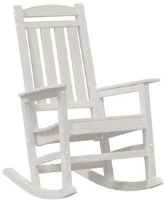 vidaXL Κουνιστή καρέκλα 3 pcs Λευκό Πολυαιθυλένιο