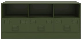 vidaXL Έπιπλο Τηλεόρασης Πράσινο Λαδί 99x39x44 εκ. από Ατσάλι