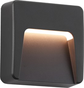 LED Απλίκα Εξωτερικού Χώρου Step 2W 3000K/4000K/6500K/CCT IP65 Μαύρο