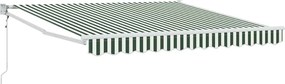 vidaXL Αντιανεμικό Πράσινο και Λευκό 300 x 250 x 165 εκ. Πολυεστέρας