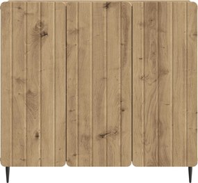 vidaXL Πλαϊνό γραφείο Artisan Δρυς 89 x 34,5 x 82 εκ.