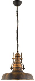 Φωτιστικό Οροφής 518LMS1124 Φ33x138cm 1xE27 40W Vintage Bronze Opviq