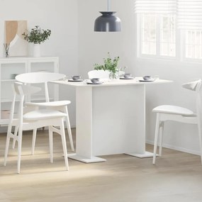 vidaXL Τραπεζαρία Λευκό 110 x 60 x 75 cm Επεξεργασμένο ξύλο