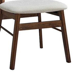 Καρέκλα Cairo pakoworld rubberwood σε καρυδί-εκρού απόχρωση 47x47x76εκ