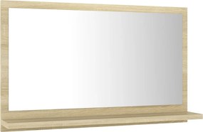 vidaXL Καθρέφτης Μπάνιου Sonoma Δρυς 60 x 10,5 x 37 εκ. Επεξ. Ξύλο