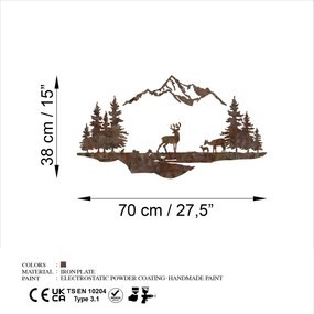 Decorative Metal Wall Accessory Rusty Landscape 1 Antiquation