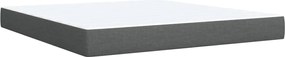 vidaXL Κρεβάτι Boxspring με Στρώμα Σκούρο Γκρι 180x200 εκ Υφασμάτιν
