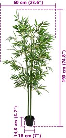 vidaXL Τεχνητό Δέντρο Μπαμπού 4 pcs Πράσινο 60 x 18 x 190 εκ