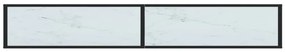 vidaXL Τραπέζι Κονσόλα Λευκό Όψη Μαρμάρου 220x35x75,5 εκ. Ψημένο Γυαλί