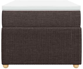 vidaXL Κρεβάτι Boxspring με Στρώμα Σκούρο Καφέ 100x200 εκ. Υφασμάτινο