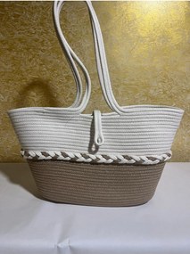 Stewehome Τσάντα παραλίας από πλεκτή ψάθα 40x10 cm