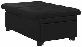 vidaXL Κρεβάτι καναπές Μαύρο 194 x 67 x 82 εκ Μικροΐνες