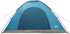 vidaXL Σκηνή Camping 6 ατόμων Μπλε 185T Πολυεστέρας με επικάλυψη PU