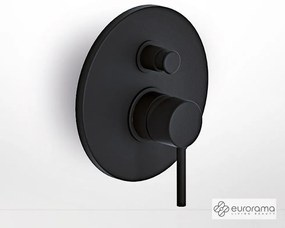 Eurorama TONDA Μίκτης εντοιχισμού 2 εξόδων με εκτροπέα Black Matt