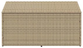 vidaXL Box αποθήκευσης κήπου Μπεζ 110x50x58 cm Poly Rattan
