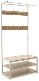 Έπιπλο Εισόδου Πορτ Μαντώ Ralph 072-000036 80x40x170cm Natural-White Mdf,Μέταλλο