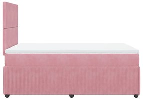 ΚΡΕΒΑΤΙ BOXSPRING ΜΕ ΣΤΡΩΜΑ ΡΟΖ 120X190 ΕΚ. ΒΕΛΟΥΔΙΝΟ 3292285