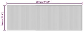 Χαλί Ορθογώνιο Φυσικό 100 x 300 εκ. Μπαμπού - Καφέ