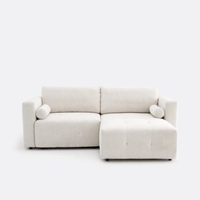 Γωνιακός καναπές-κρεβάτι από υφαντή chenille, MASI