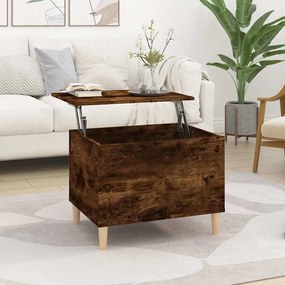 vidaXL Τραπεζάκι Σαλονιού Καπνιστή Δρυς 60x44,5x45 εκ. Επεξ. Ξύλο
