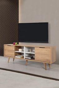Έπιπλο Τηλεόρασης Sapphire Δρυς / Λευκό PRAFRAS 160x35x18