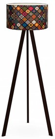 Φωτιστικό δαπέδου Rosling Megapap Mdf/ύφασμα Pvc χρώμα μαύρο/πολύχρωμο 38x21x140εκ.