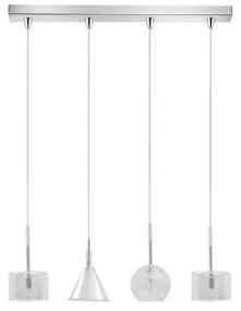 Κρεμαστό Φωτιστικό Ράγα 4xG9 Amber 114-01047-09BR-clear Luma Lighting-114-01047-09BR-clear-Διάφανο 114-01047-09BR-clear