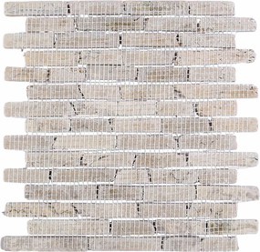 vidaXL Πλακίδια Μωσαϊκού Κρεμ 30 x 30 cm Μάρμαρο