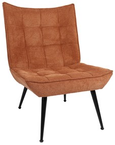 Πολυθρόνα LAURINA Πορτοκαλί Ύφασμα/Μέταλλο 96x69x82cm