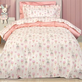 Σετ Σεντόνια Παιδικά 170x260 Essential 8859 Ivory, Pink 5204850256883