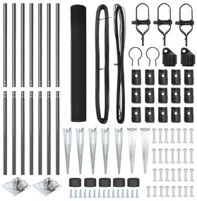 vidaXL Στύλος Περιφράξεων Γκρι 10 x 1,4 μ (16 x 16 mm δικτύωμα)