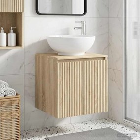 vidaXL Επιτοίχιο έπιπλο νιπτήρα μπάνιου Sonoma Δρυς