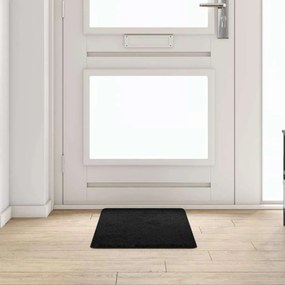 vidaXL Δερμάτινο Χαλί Μαύρο 50 x 100 cm 100% Πολυπροπυλένιο Τούφτα
