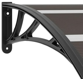 vidaXL Στέγαστρο Πόρτας Μαύρο 240 x 75 εκ. Πολυανθρακικό