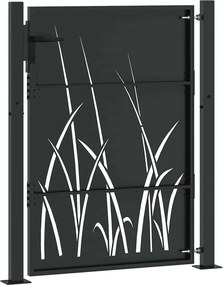 vidaXL Πύλη Κήπου 110 x 130 cm Ατσάλι με Επικάλυψη Πούδρας Κλειδώσιμο